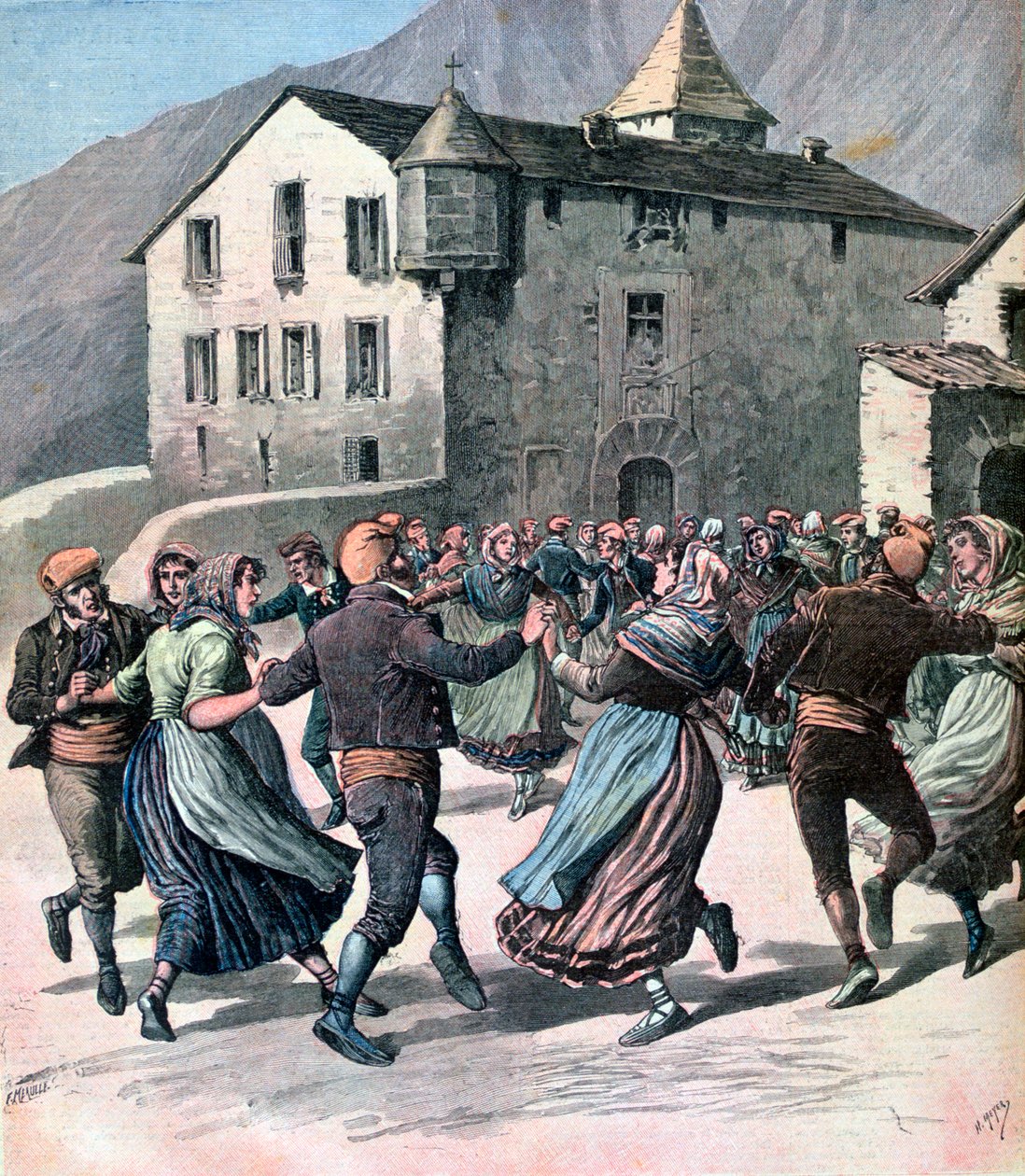 Farandole, Andorra, 1891 de Henri Meyer