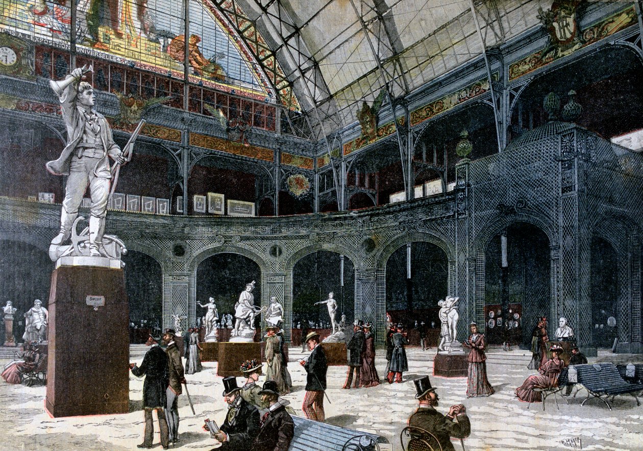 O novo pavilhão de esculturas no Palais de lindustrie, 1892 de Henri Meyer