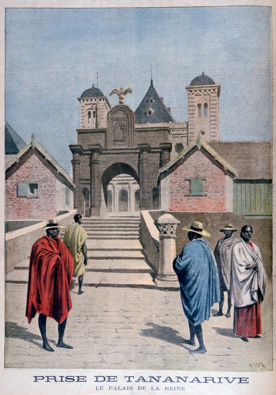 O Palácio do Queens, Tananarive, Madagascar, 1897 de Henri Meyer