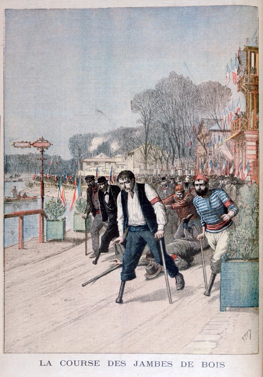 A corrida das pernas de madeira, 1895 de Henri Meyer