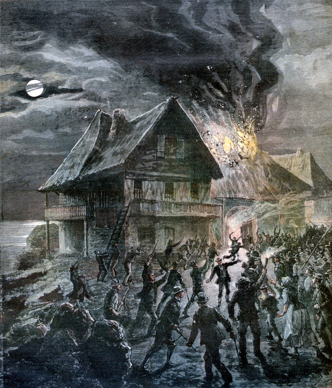 A revolta na ilha de Sercq, 1892 de Henri Meyer