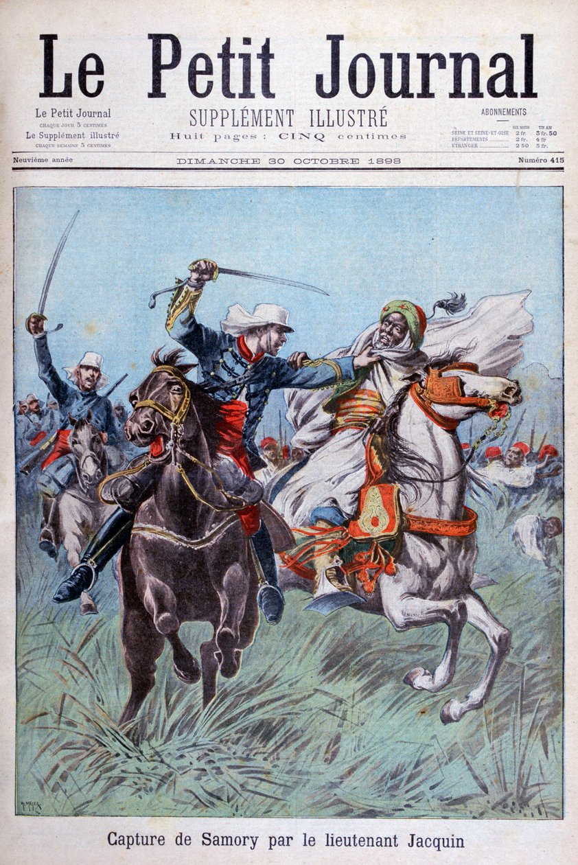 A captura de Toure Samory pelo tenente Jacquin perto de Guelemou em 1898. de Henri Meyer