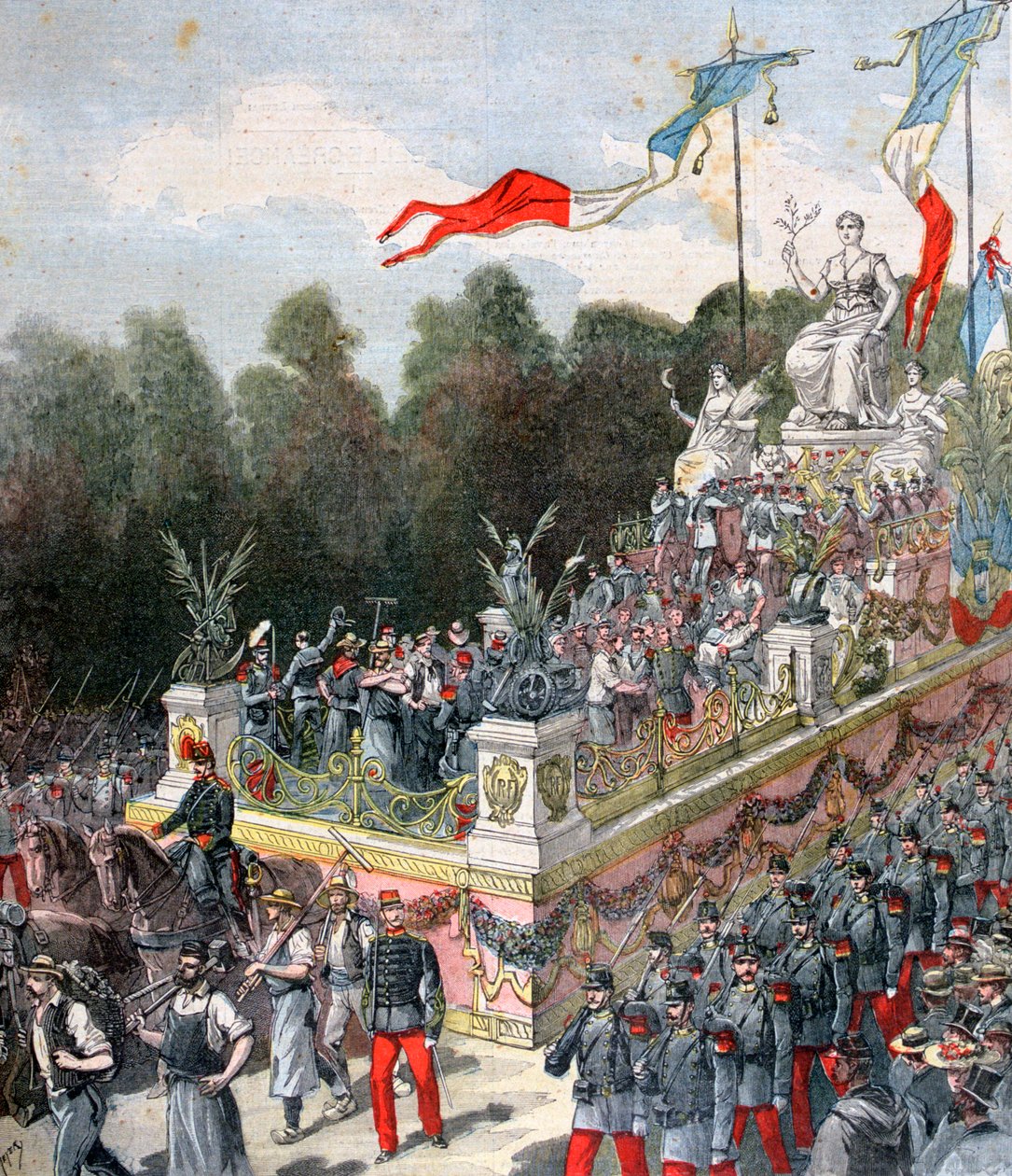 O carro alegórico de harmonia e paz, destino nacional, 22 de setembro, França, 1892 de Henri Meyer