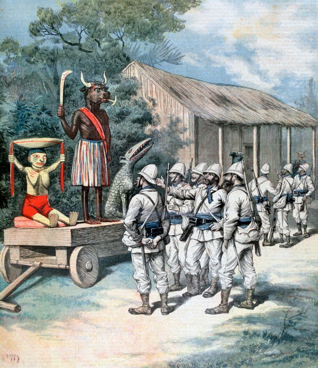O ídolo da guerra, Kana, Daomé, África, 1892 de Henri Meyer