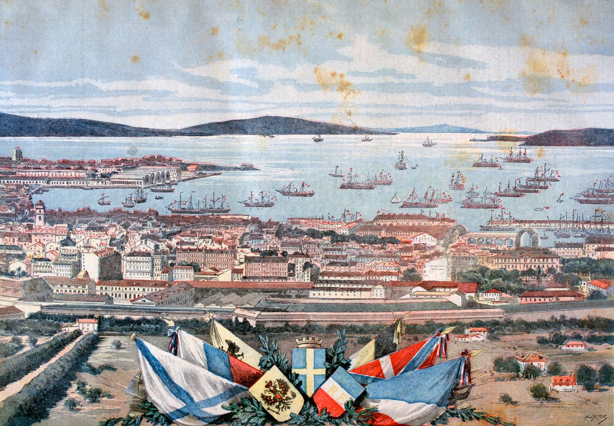 O porto de Toulon, 1893 de Henri Meyer