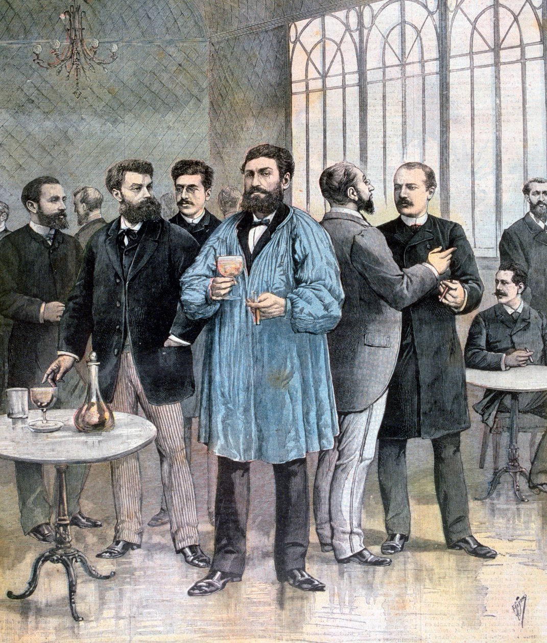 A barra de bebidas, Câmara dos Deputados da França, Paris, 1892 de Henri Meyer