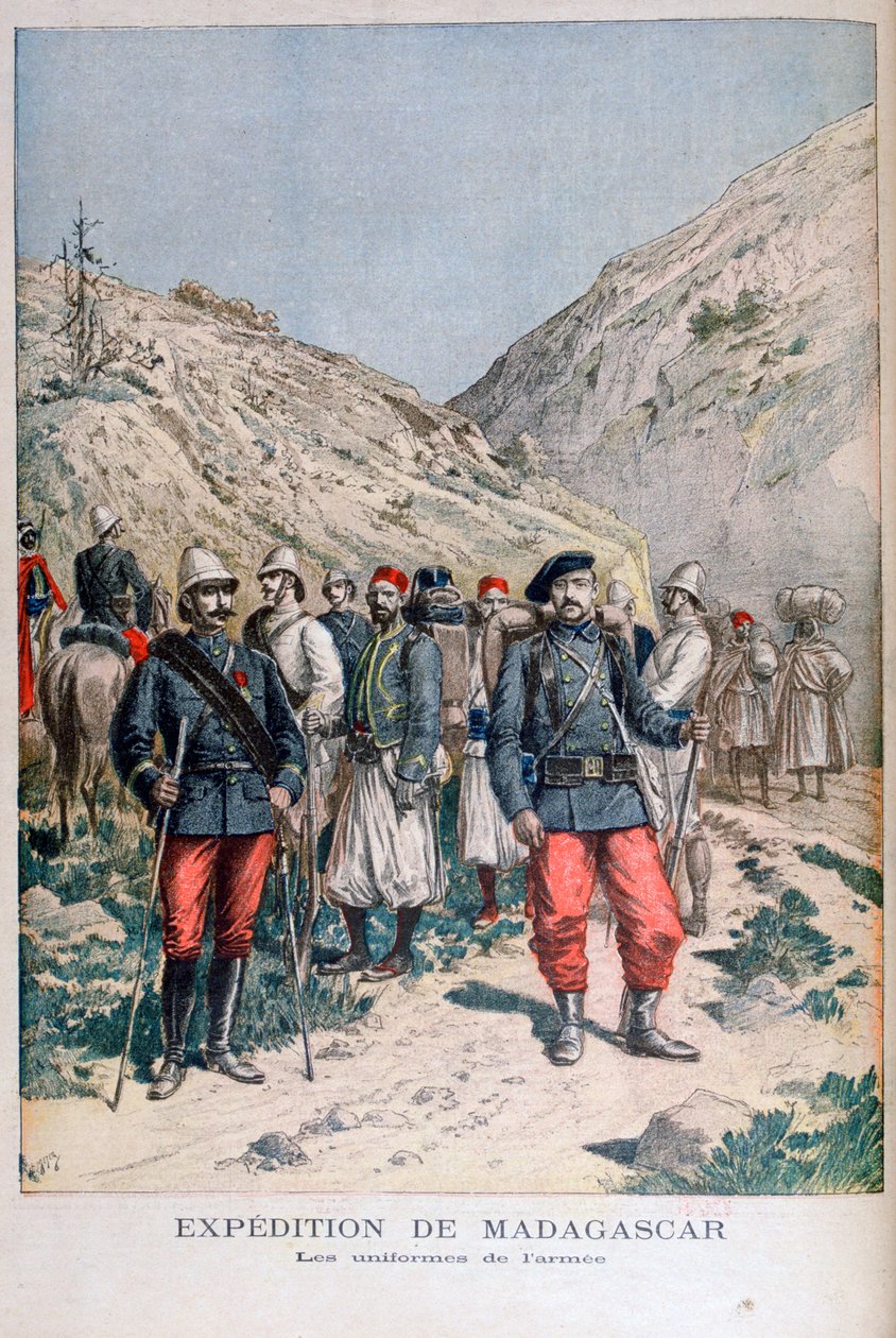 Uniformes da força expedicionária francesa em Madagascar, 1895 de Henri Meyer