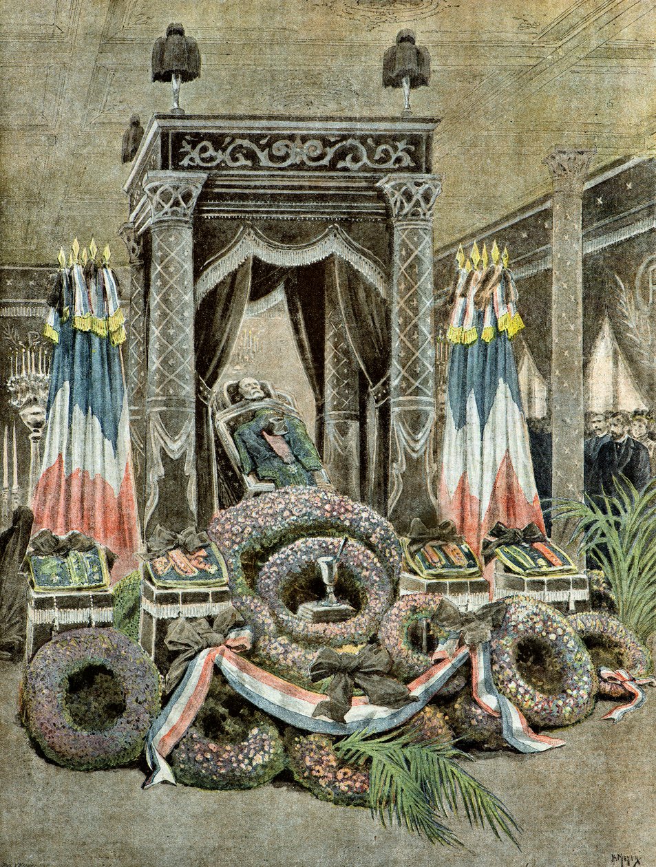 Morte de Louis Pasteur, 1895 (Ilustração) de Henri Meyer