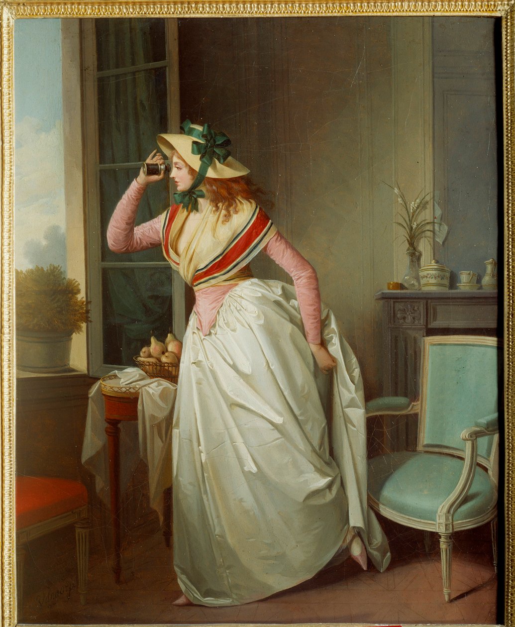 Mulher nos olhos Pintura de Henri Nicolas van Gorp (1756-1819) Sol do século XIX. 0,4x0,32 m Rouen, musee des Beaux Arts de Henri Nicolas van Gorp