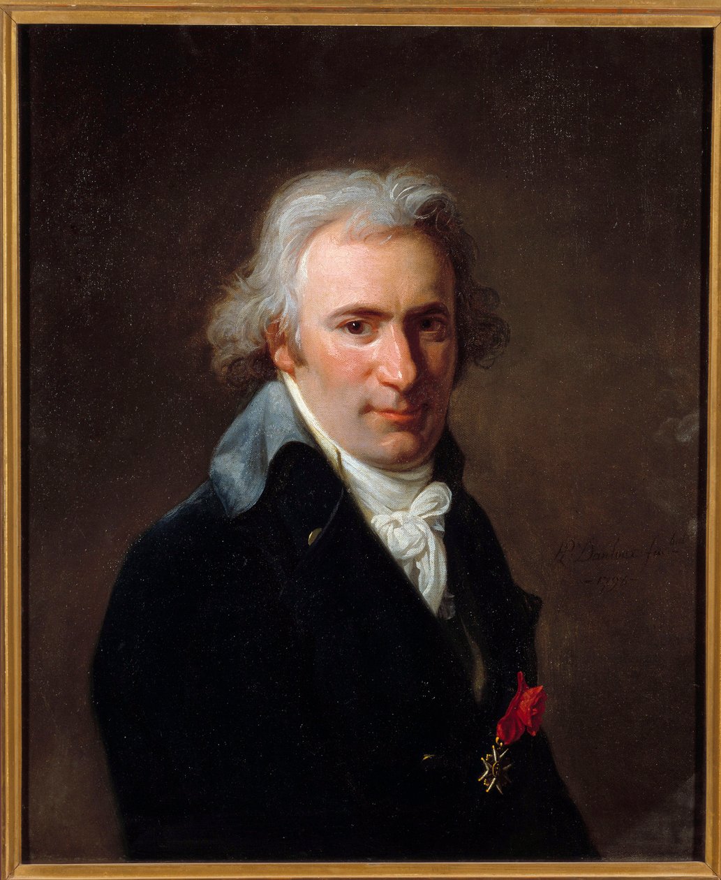 Retrato de Jean Baptiste Canthaney dit Clery (1759-1809) valet de chambre de Louis XVI au temple Pintura de Henri Pierre Danloux (1753-1809) 1798 Sol. 0,65x0,54 m de Henri Pierre Danloux