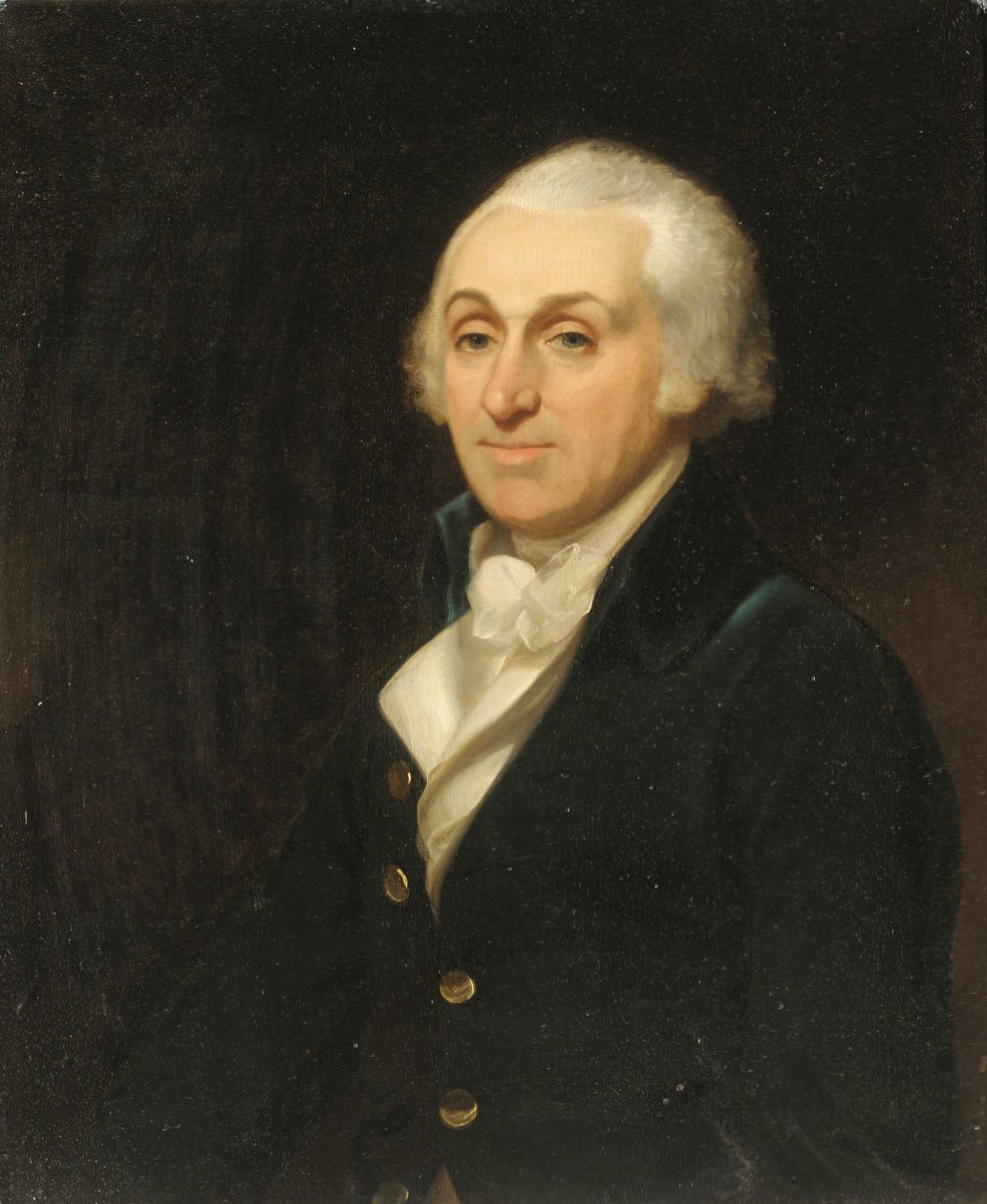 Retrato de Thomas Harley, meio comprimento, com um casaco azul e colete branco de Henri Pierre Danloux