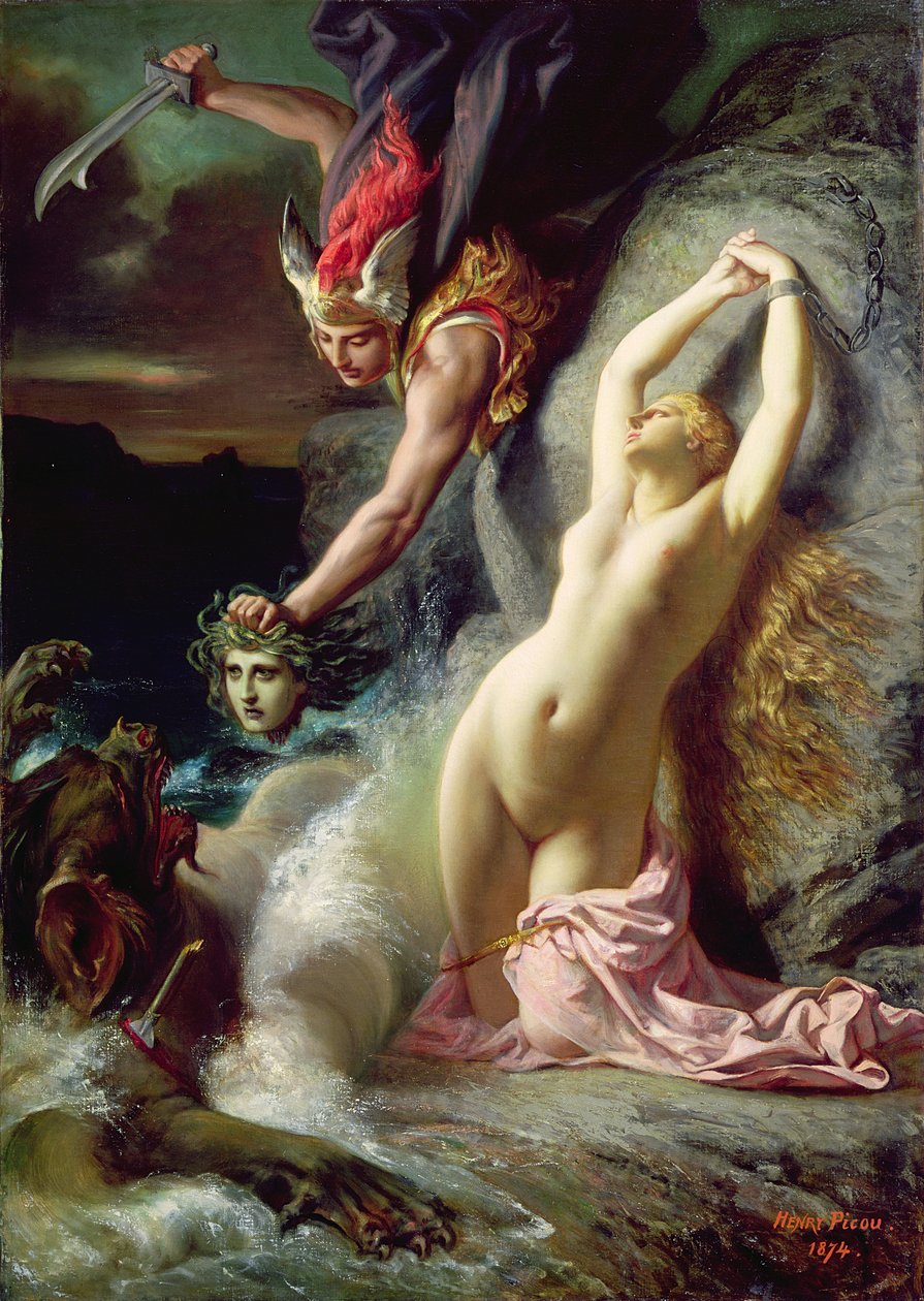 Andrômeda Acorrentado à Rocha, 1874 de Henri Pierre Picou