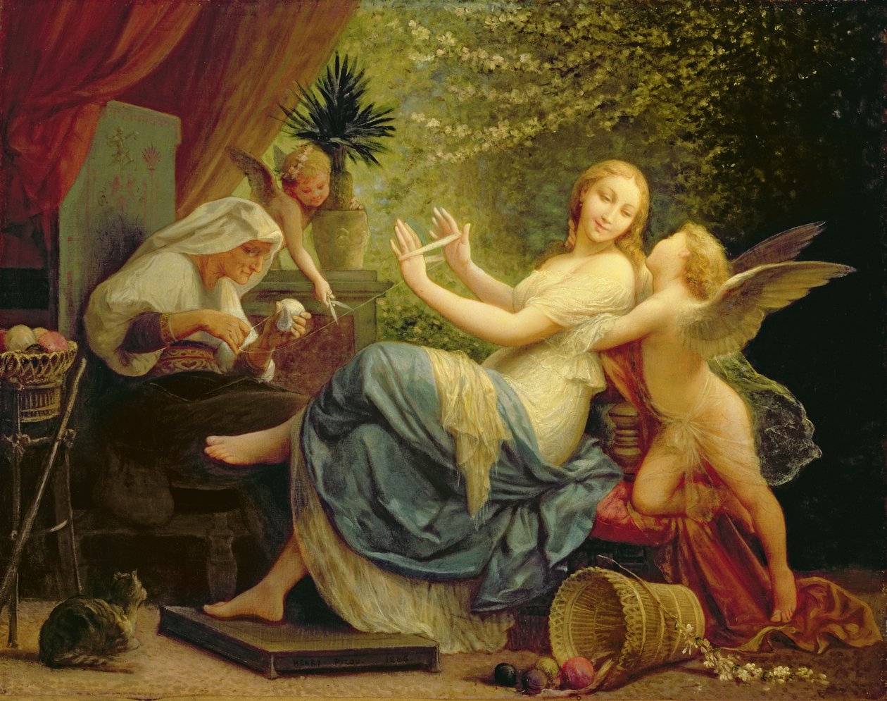 Inocência Seduzida pelo Amor, 1886 de Henri Pierre Picou