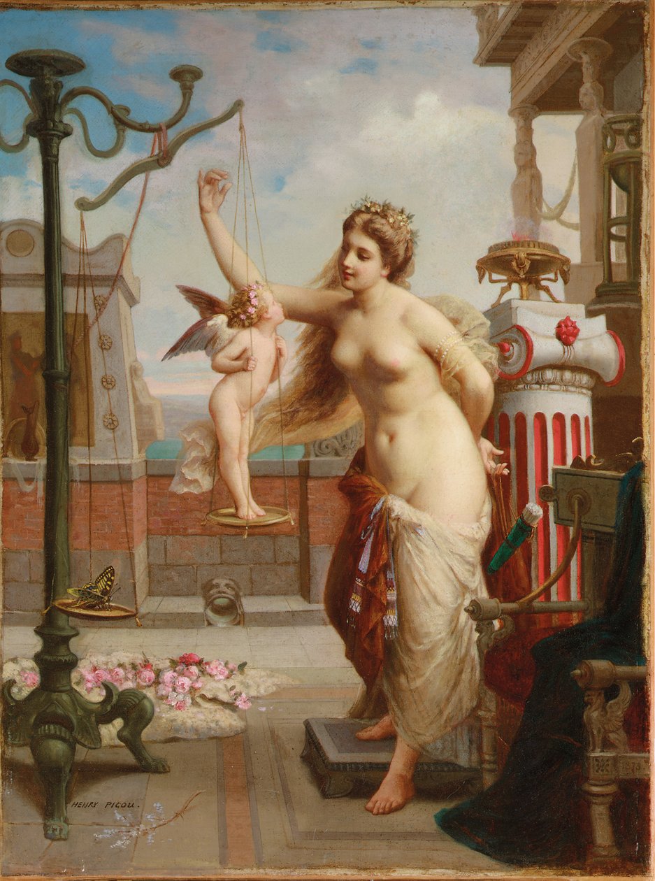 Pesando Cupido de Henri Pierre Picou