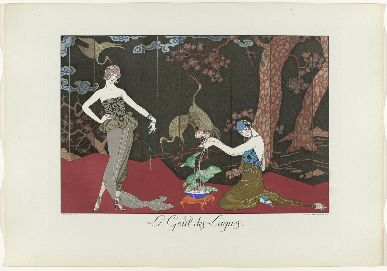 Le Bonheur du Jour ou Les Graces à la Mode: Le Goût des Laques. (título sobre o objecto)
Le Bonheur du Jour ou Les Graces à la Mode (título da série) de Henri Reidel