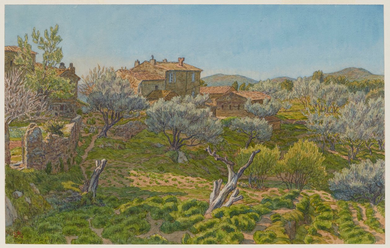 Bauernhöfe in Bormes de Henri Rivière