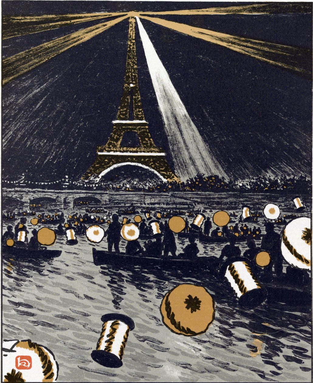 Festas no Sena, 14 de Julho (Das Trinta e Seis Vistas da Torre Eiffel) de Henri Rivière