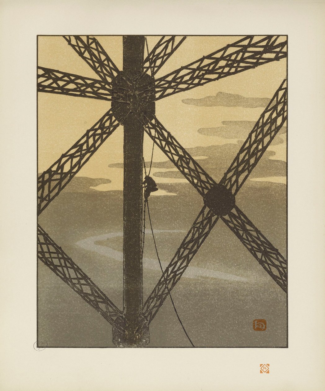 O pintor da torre [As trinta e seis vistas da Torre Eiffel] de Henri Rivière