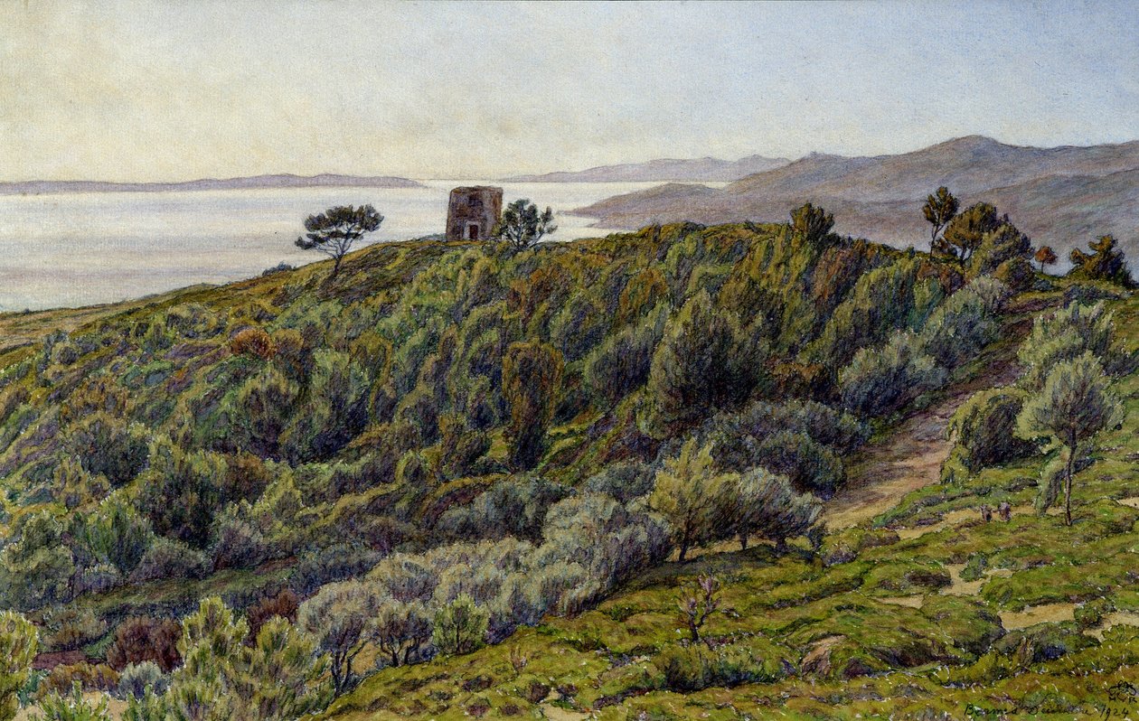 A velha Torre e as Ilhas de Hyeres de Henri Rivière