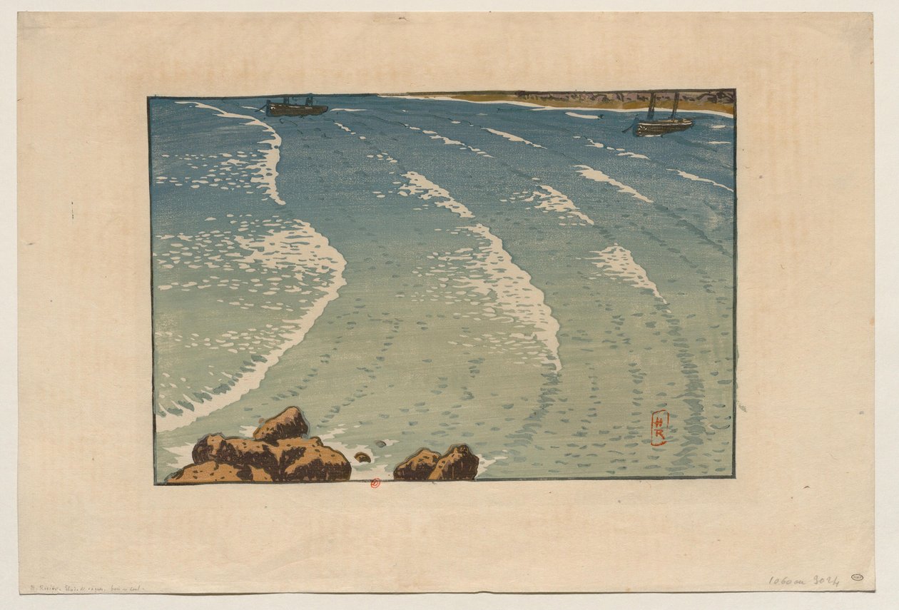 [Onda na maré montante, praia de La Garde-Guérin (Saint-Briac)] de Henri Rivière