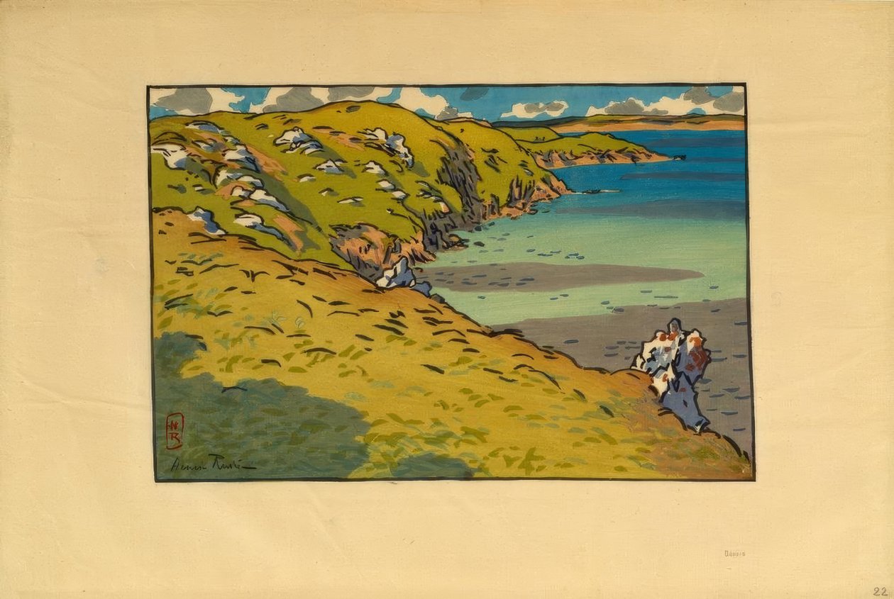 Baía de Fresnaye (Saint-Cast) de Henri Rivière