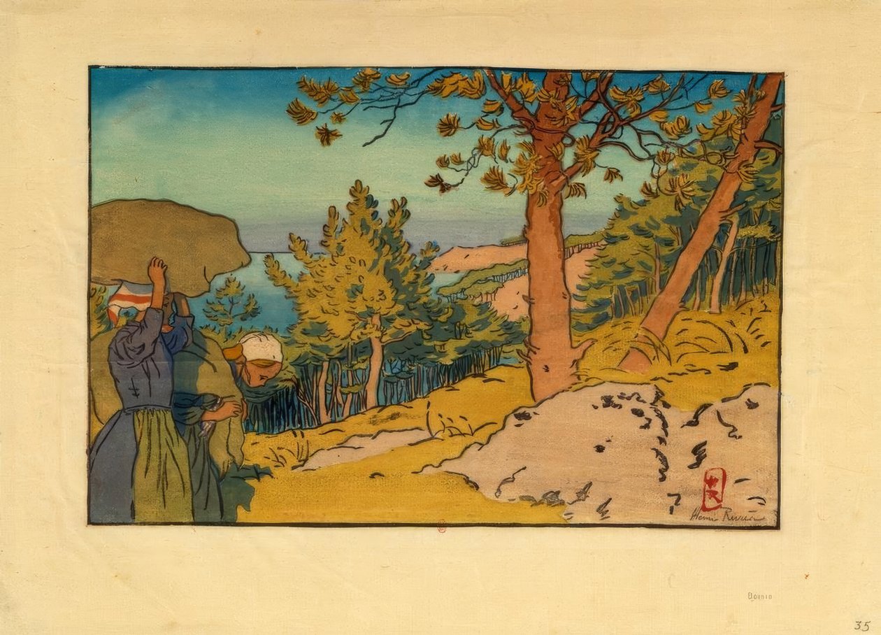 Pinheiros em Kermarie (Loguivy) de Henri Rivière