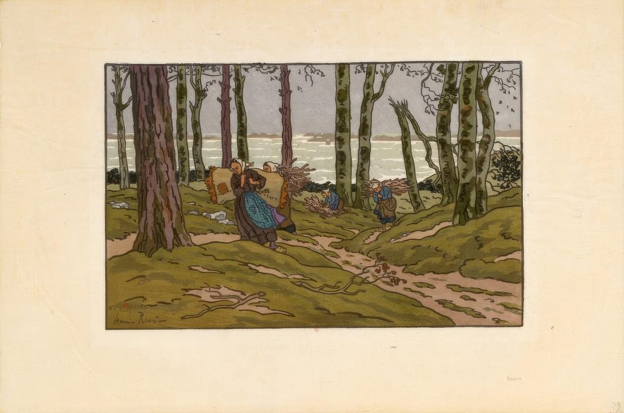 Consequências da tempestade, baía de Launay (Loguivy) de Henri Rivière