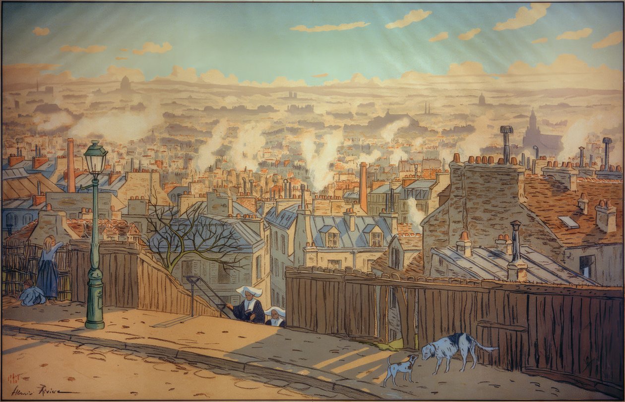 Paris com vista para Montmartre de Henri Rivière