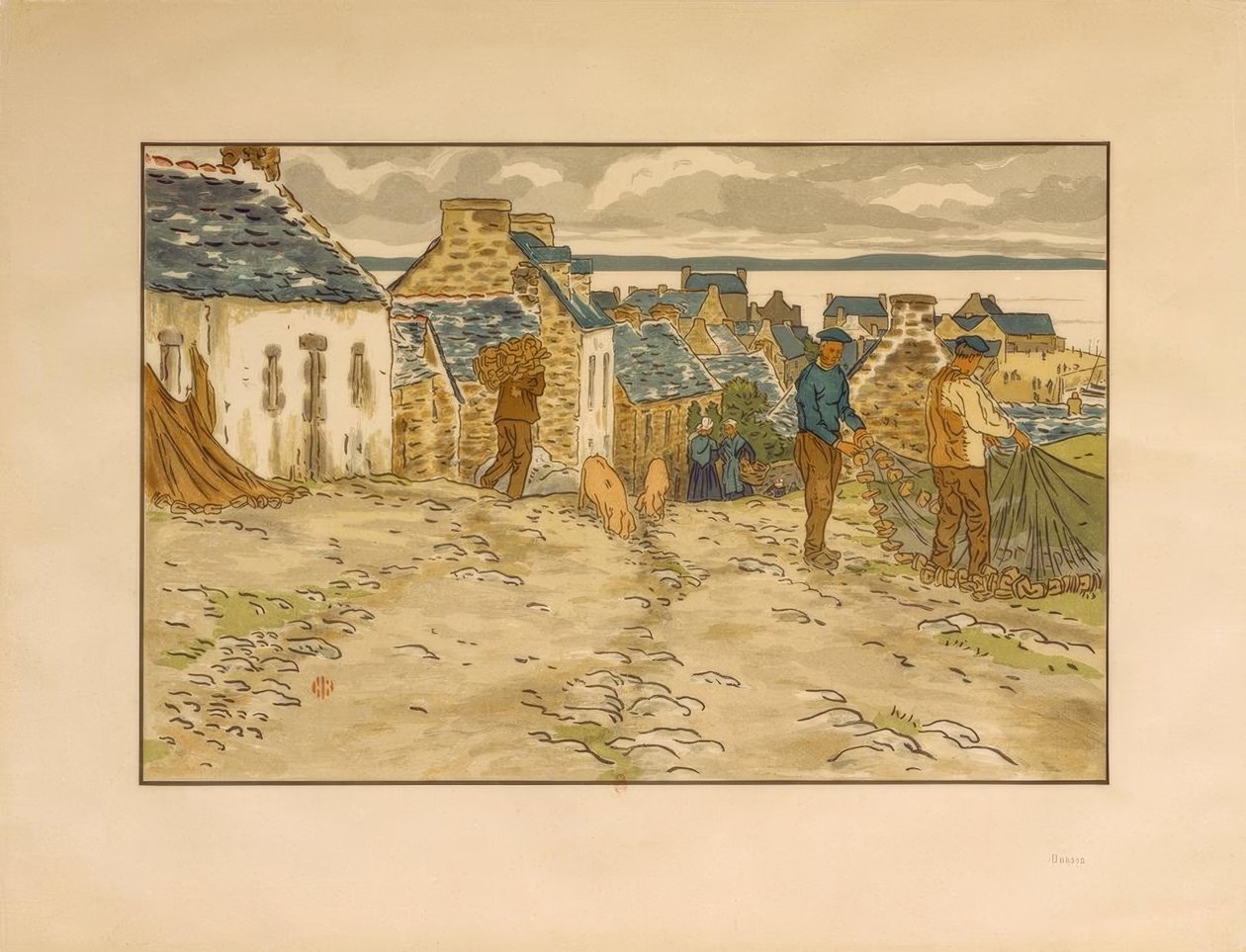 Rua em Treboul de Henri Rivière