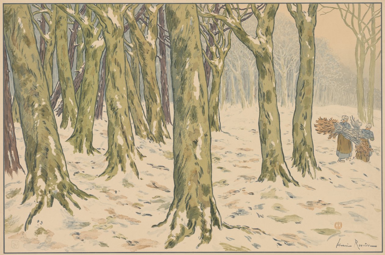 A floresta, inverno de Henri Rivière