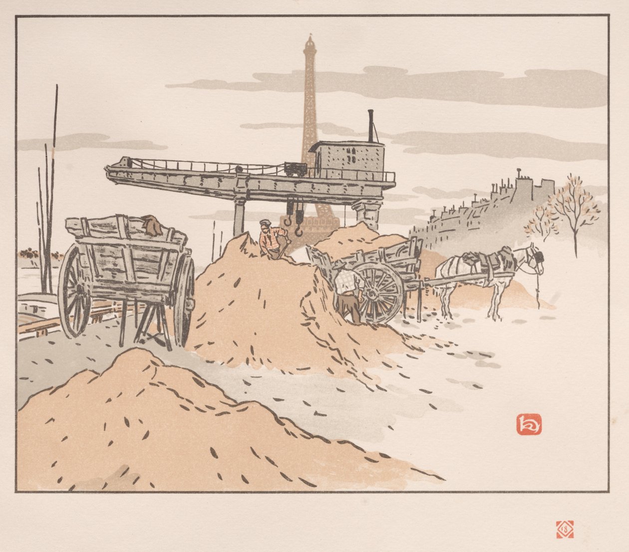 Trinta e seis vistas da Torre Eiffel: Do Quai de Grenelle de Henri Rivière