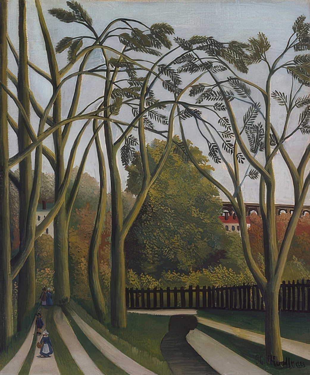 Na costa de Bièvre, perto de Bicêtre. Cerca de 1908-09 de Henri Rousseau