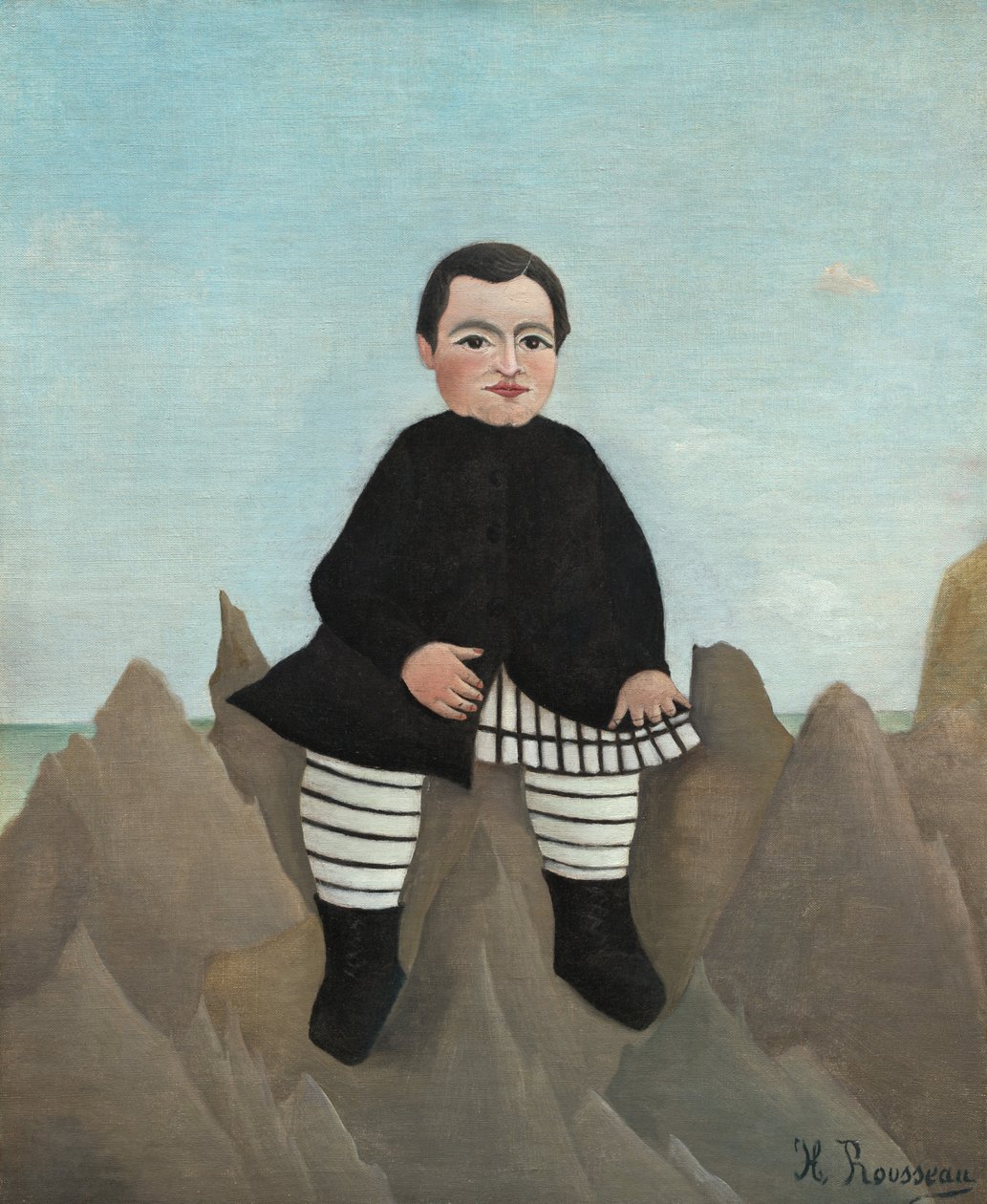 Menino nas rochas, 18951897. de Henri Rousseau
