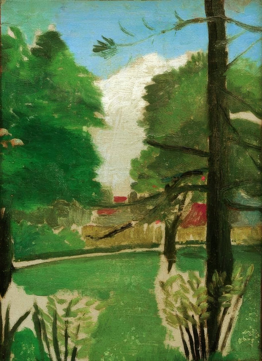 Esboço, vista do Parc Montsouris de Henri Rousseau