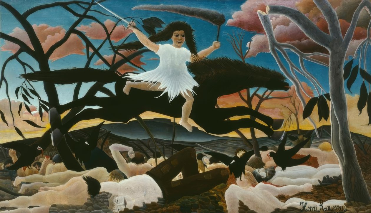 Guerra ou o passeio da discórdia de Henri Rousseau