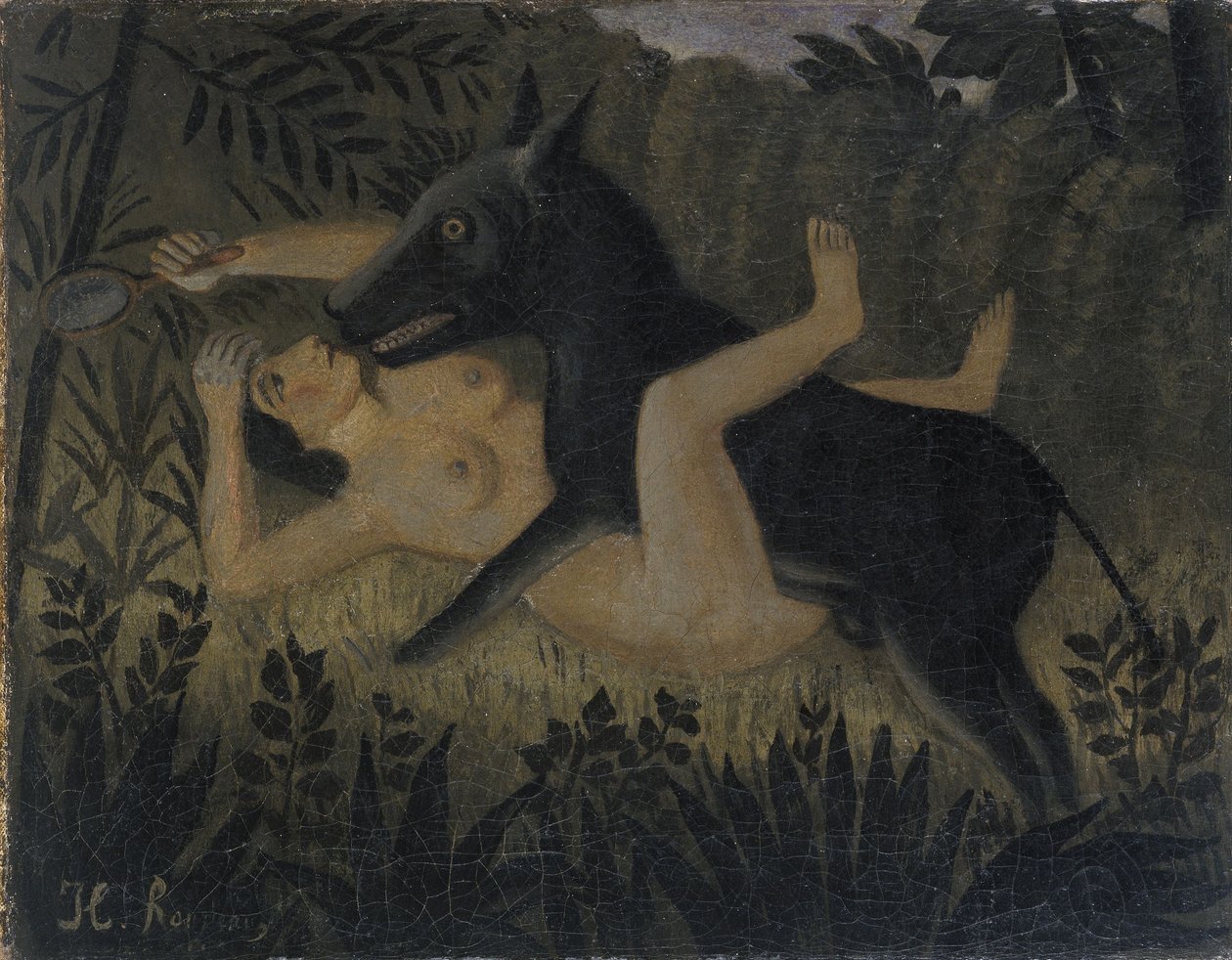 A Bela e o Monstro de Henri Rousseau