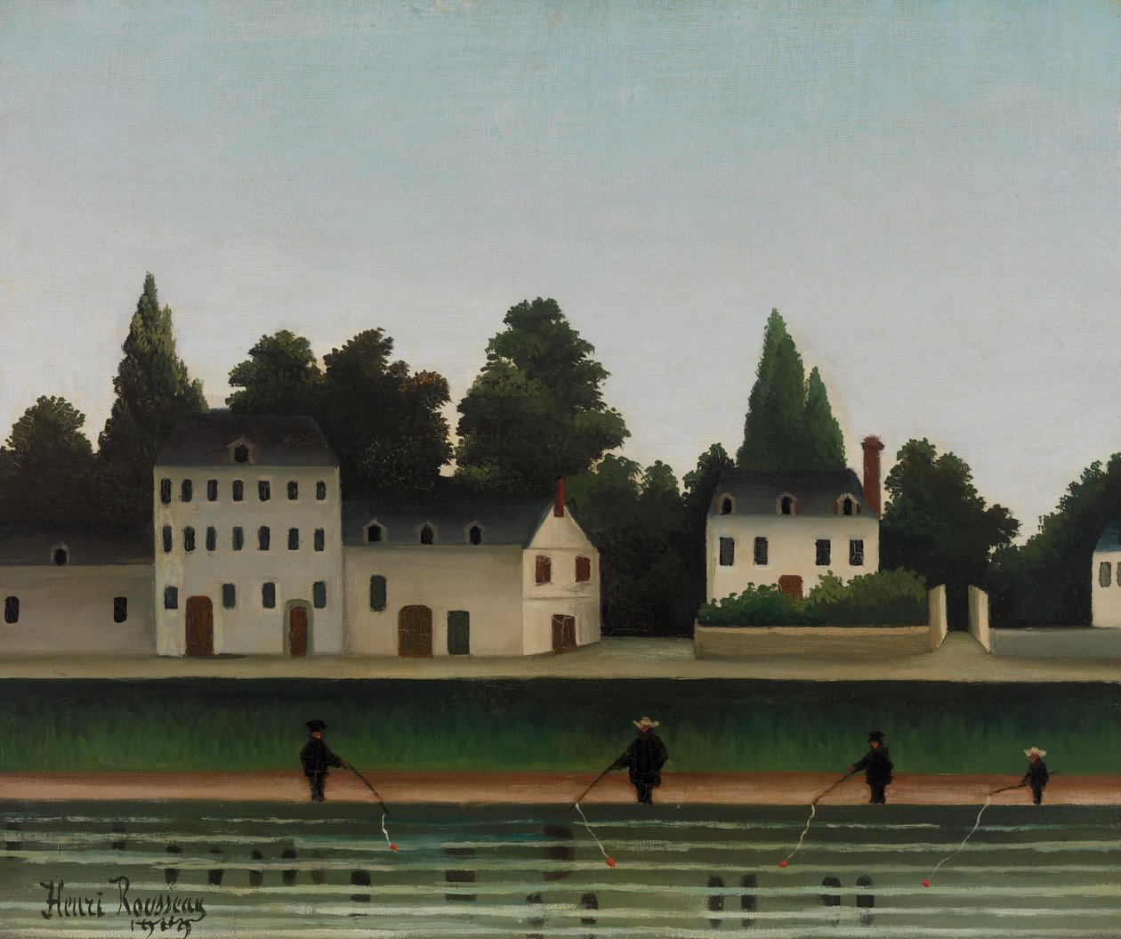 Paisagem e Quatro Pescadores de Henri Rousseau