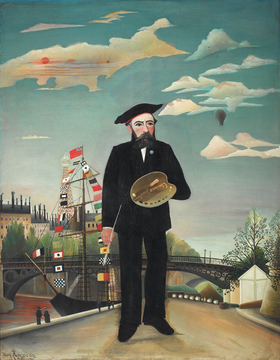 Eu próprio: retrato - paisagem de Henri Rousseau