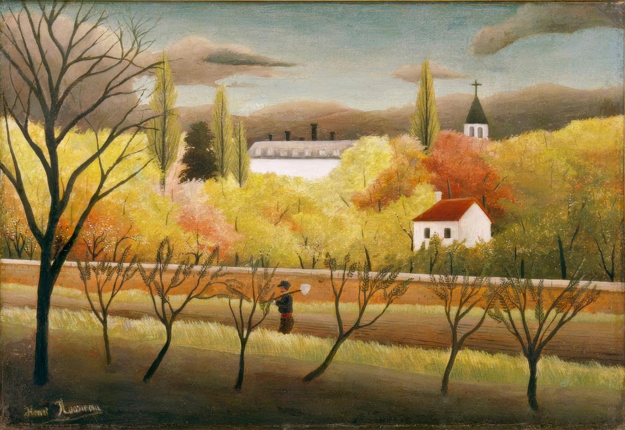 Paisagem com camponês de Henri Rousseau