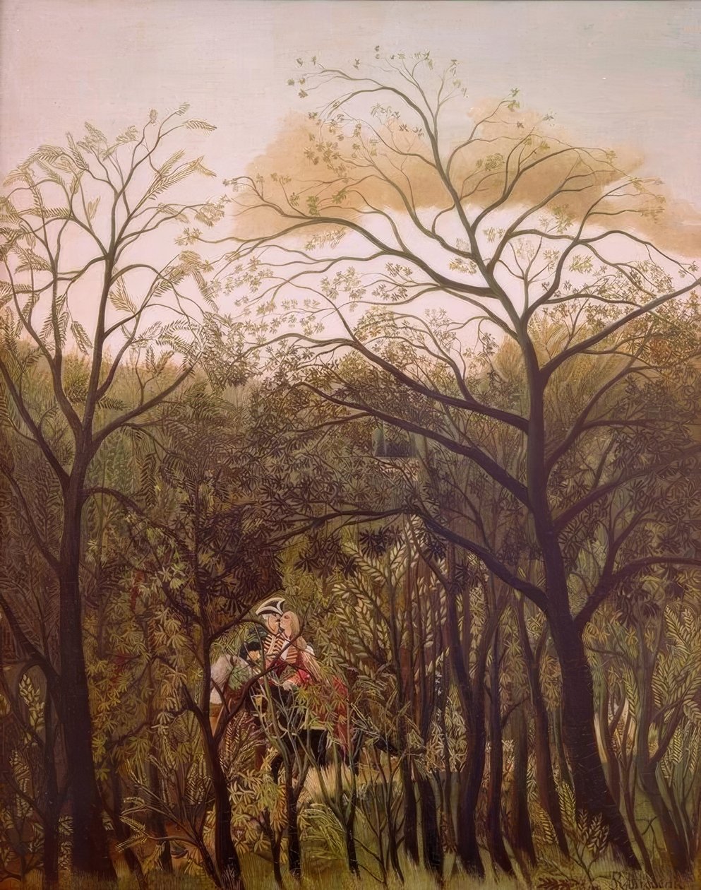 Encontro na floresta de Henri Rousseau