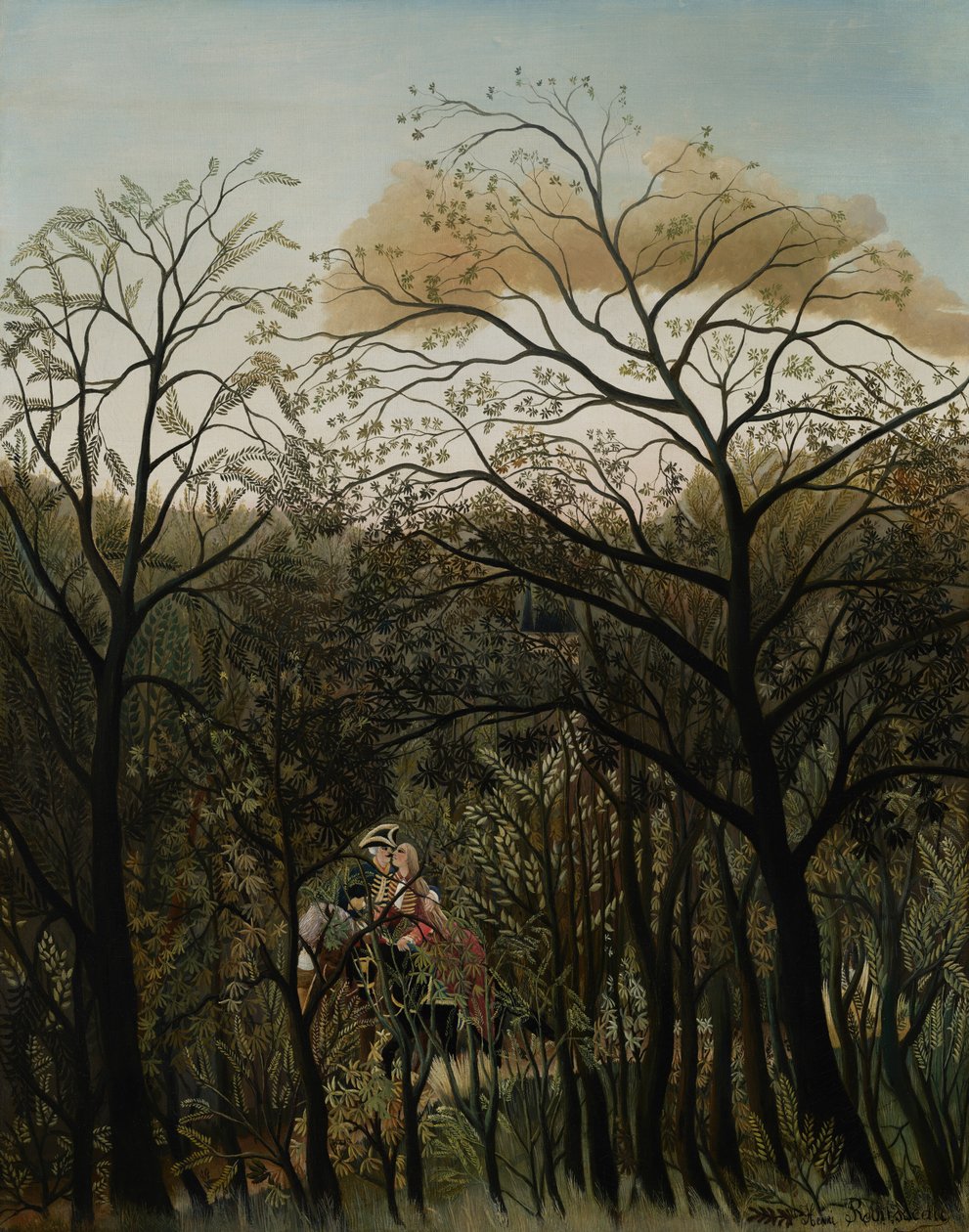 Encontro na floresta de Henri Rousseau