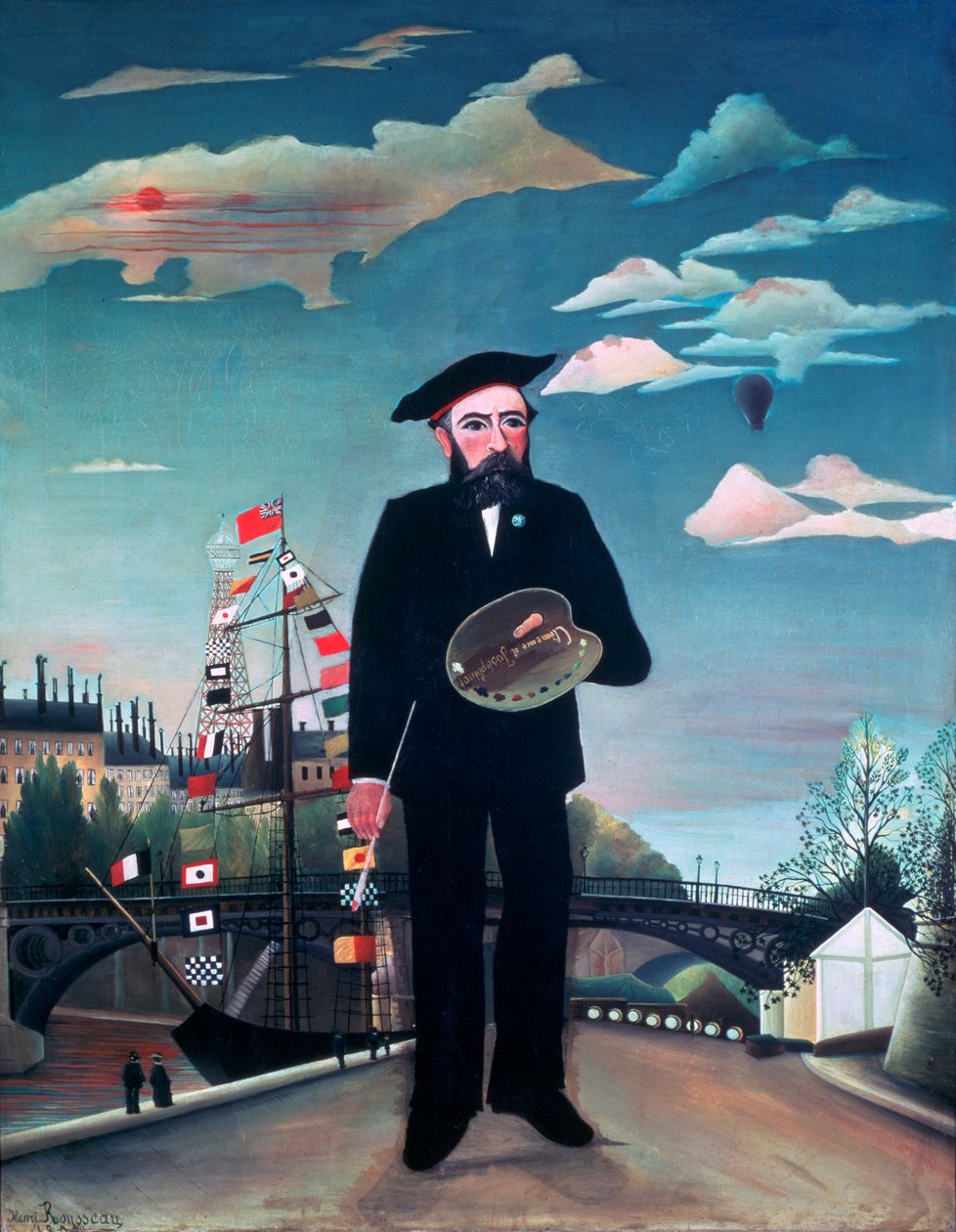 Auto-retrato, de Saint-Louis, 1890 de Henri Rousseau