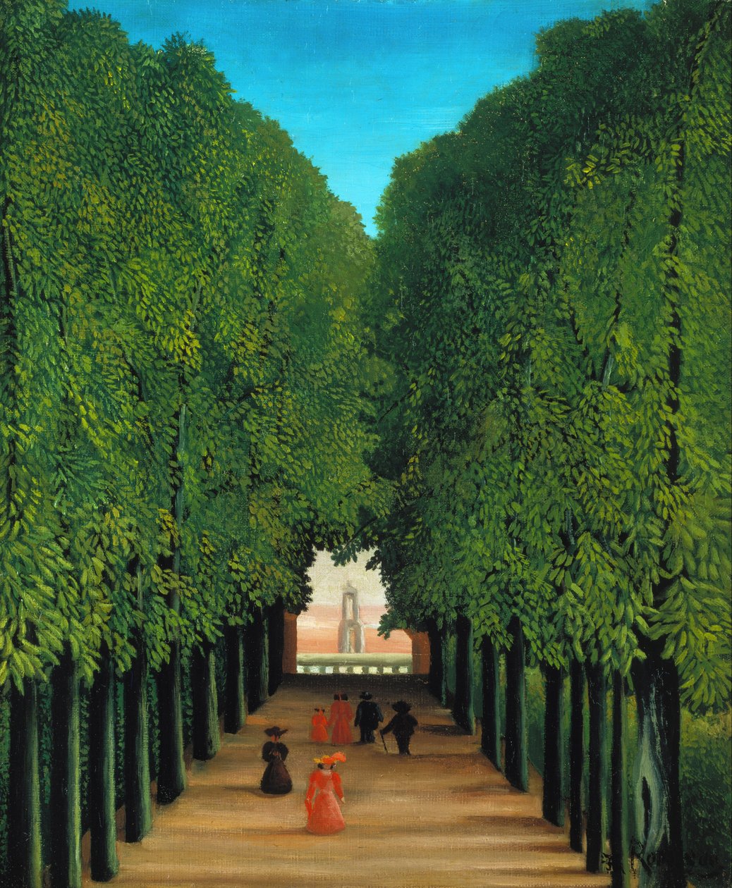 A avenida no parque em Saint Cloud de Henri Rousseau