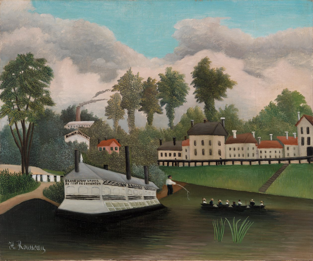 O Barco da Lavandaria de Pont de Charenton de Henri Rousseau