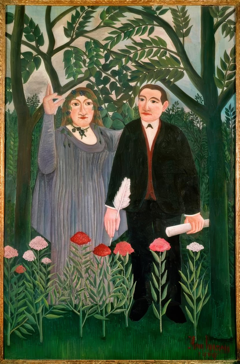 A musa inspira o poeta de Henri Rousseau