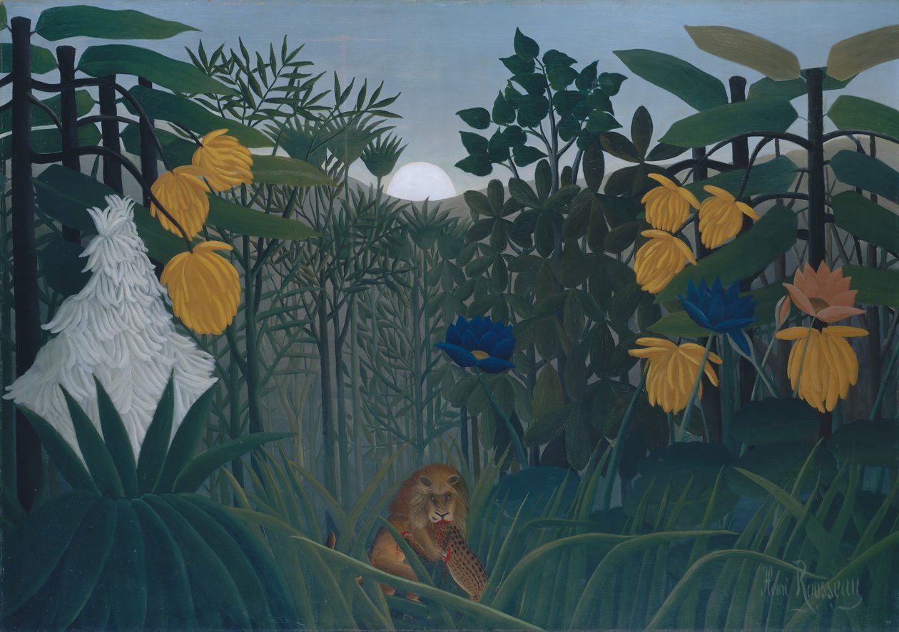 A Repastação do Leão, ca. 1907 de Henri Rousseau