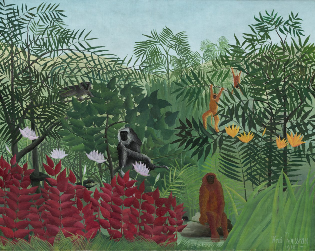 Floresta Tropical com Macacos, 1910. de Henri Rousseau