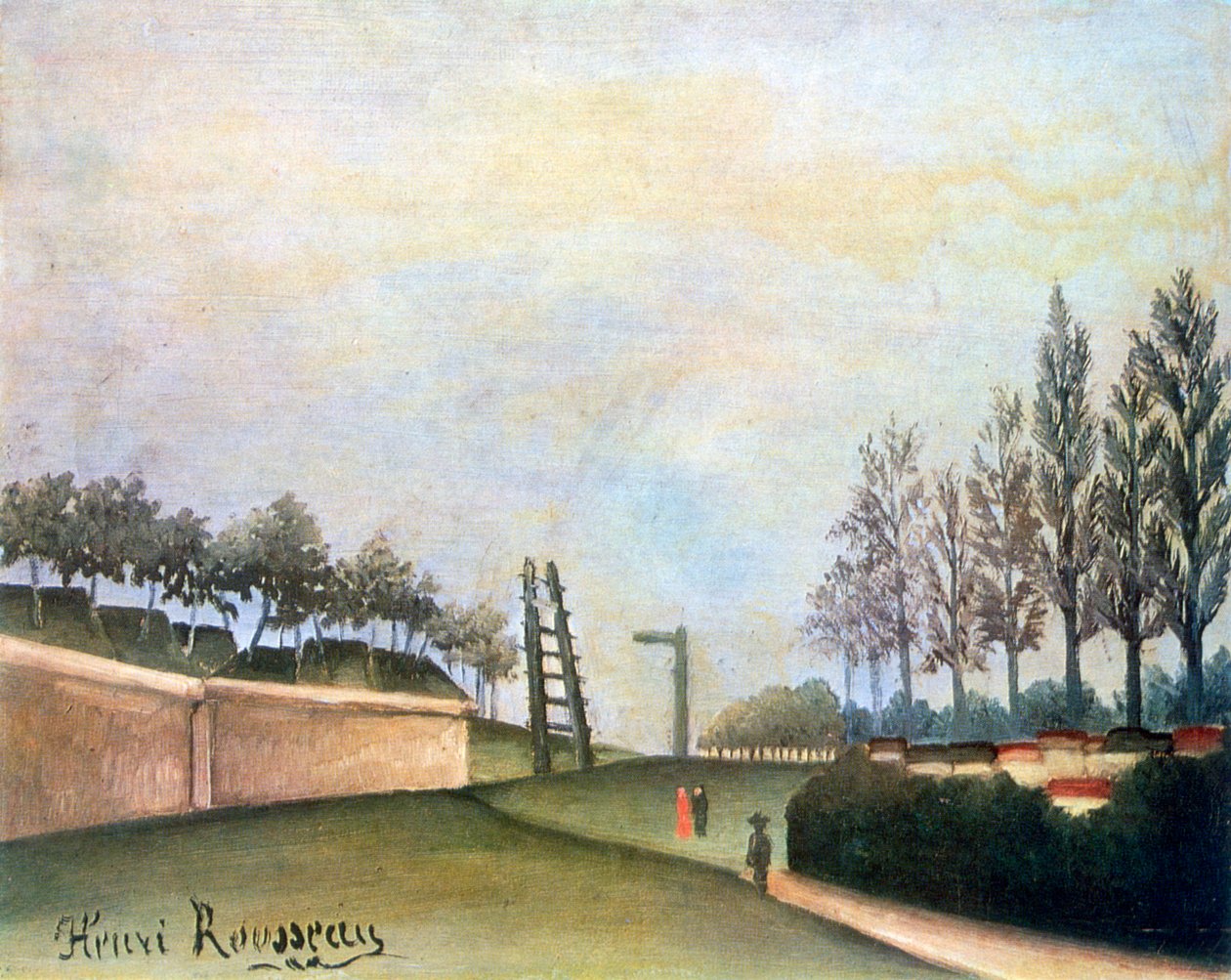 Vista das Fortificações à esquerda do Portão de Vanves, 1909 de Henri Rousseau