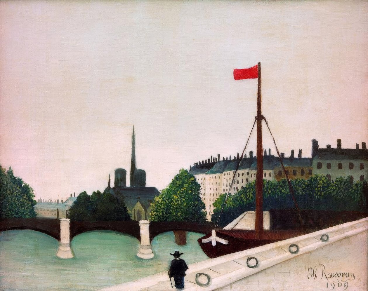 Vista da ilha de Saint-Louis, retirada do cais Henri IV de Henri Rousseau
