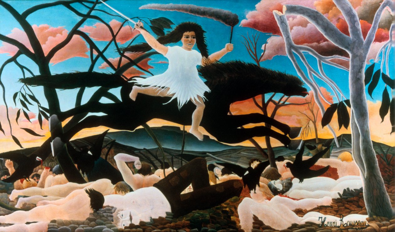 Guerra, ou o passeio da discórdia, 1894 de Henri Rousseau
